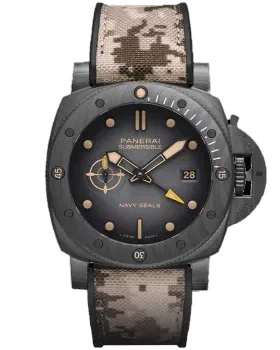 Panerai Submersible QuarantaQuattro GMT Navy SEALs Carbotech™ PAM01513