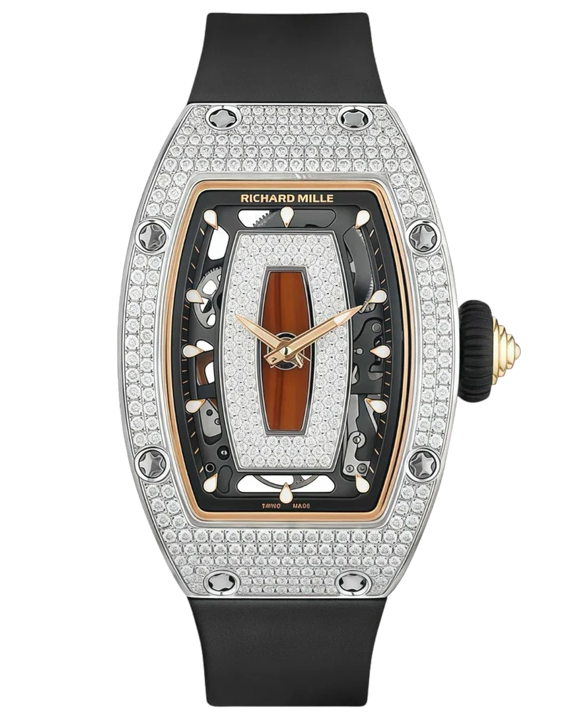 Richard Mille RM07-01 White Gold Full Set Diamonds (Red Lips)