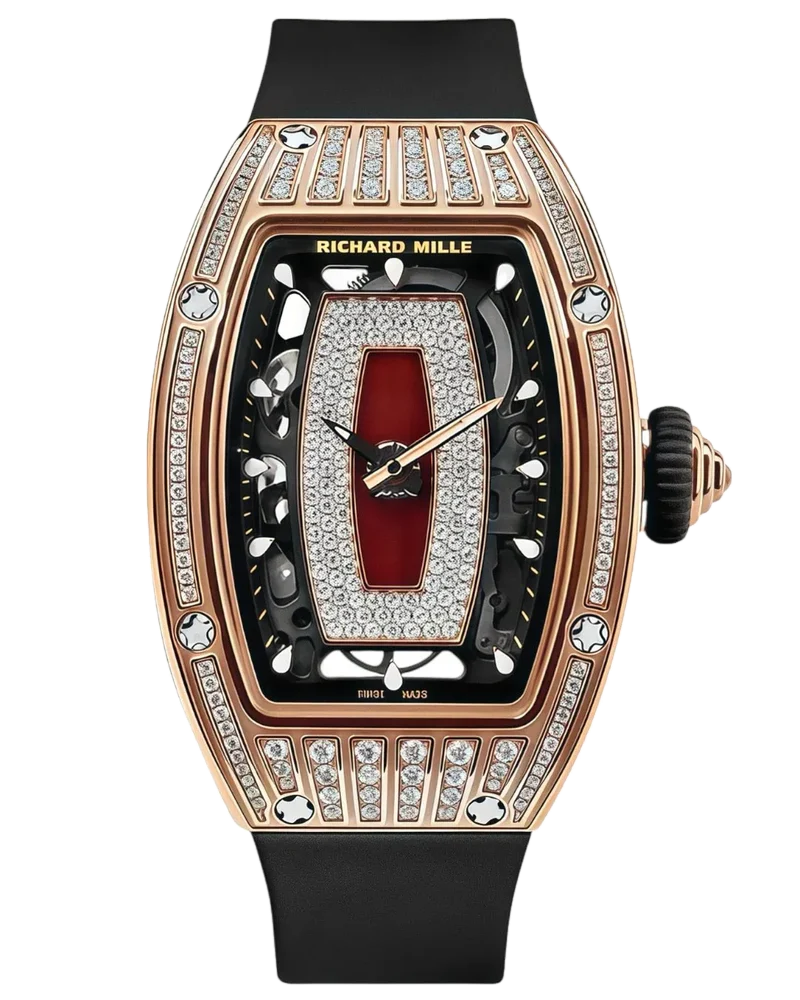 Richard Mille RM07-01 Rose Gold Medium Set Diamonds (Red Lips)