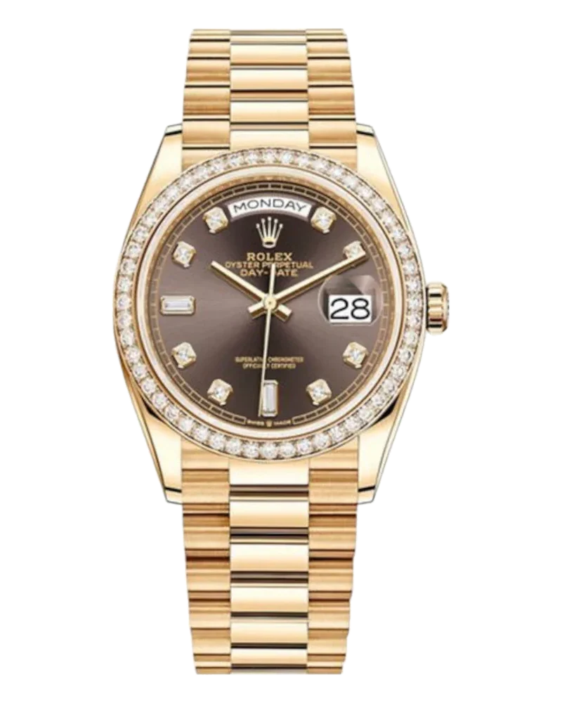 Rolex Day-Date Ladies 128348RBR Gold & Brown