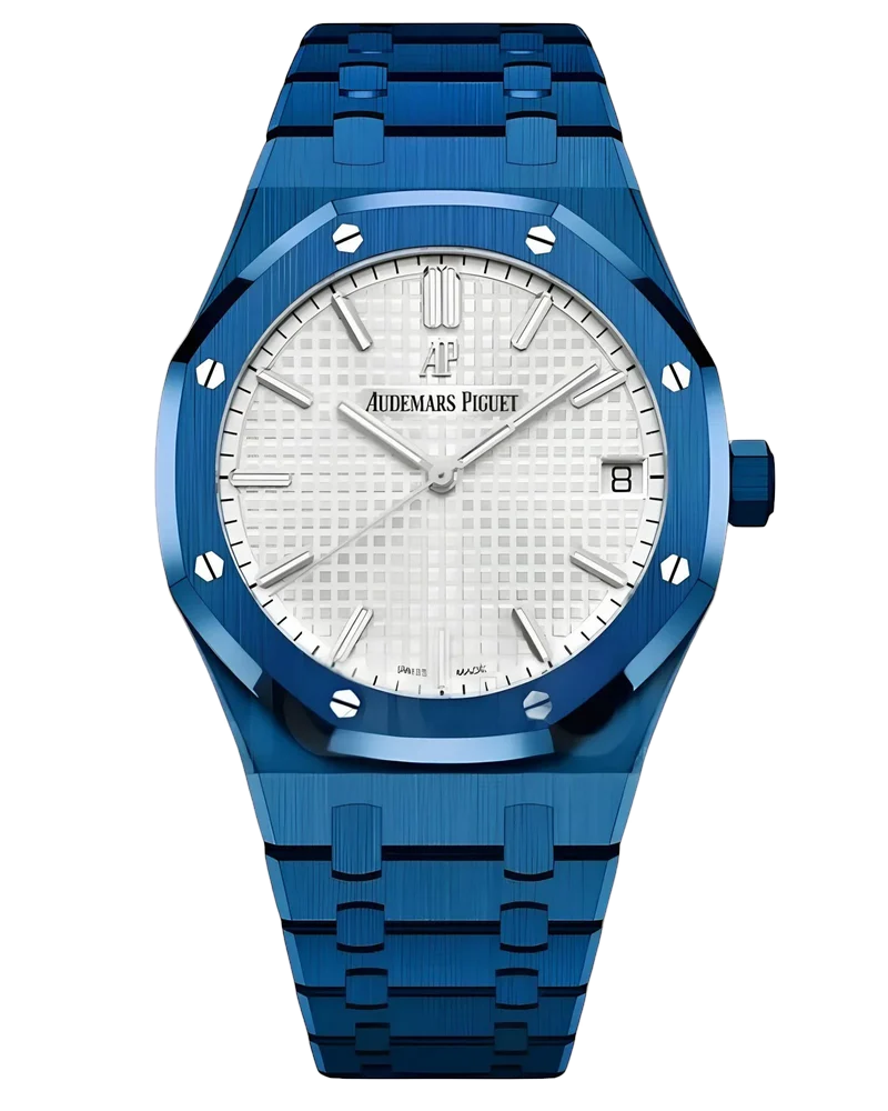 Audemars Piguet Royal Oak Ceramic 15500ST Full Blue Ceramic White Dial