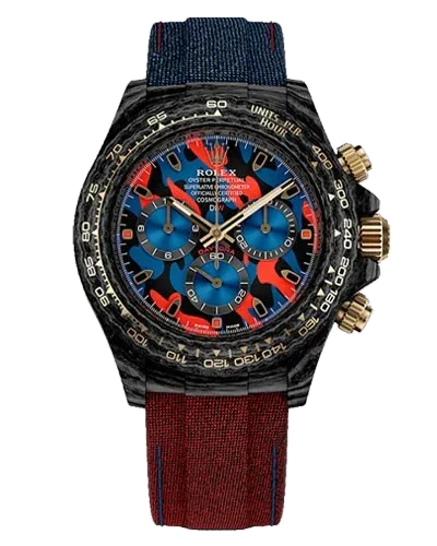 Rolex Cosmograph Daytona DiW Custom Carbon Military Red