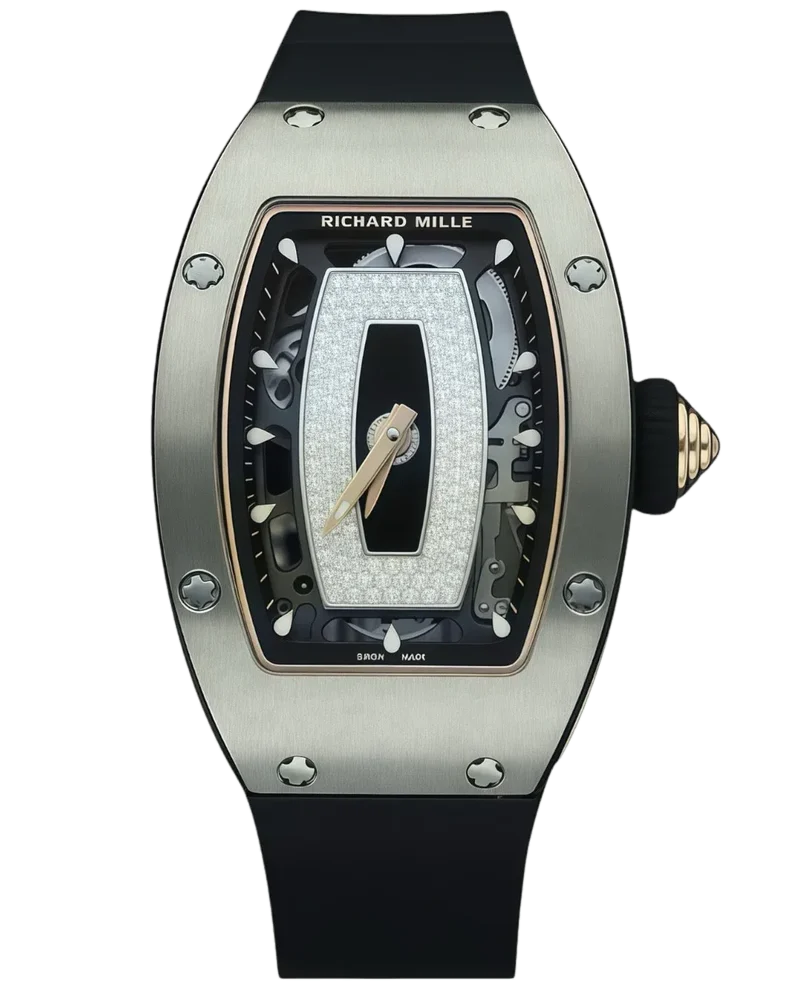 Richard Mille RM07-01 Plain White Gold (Black Lips)